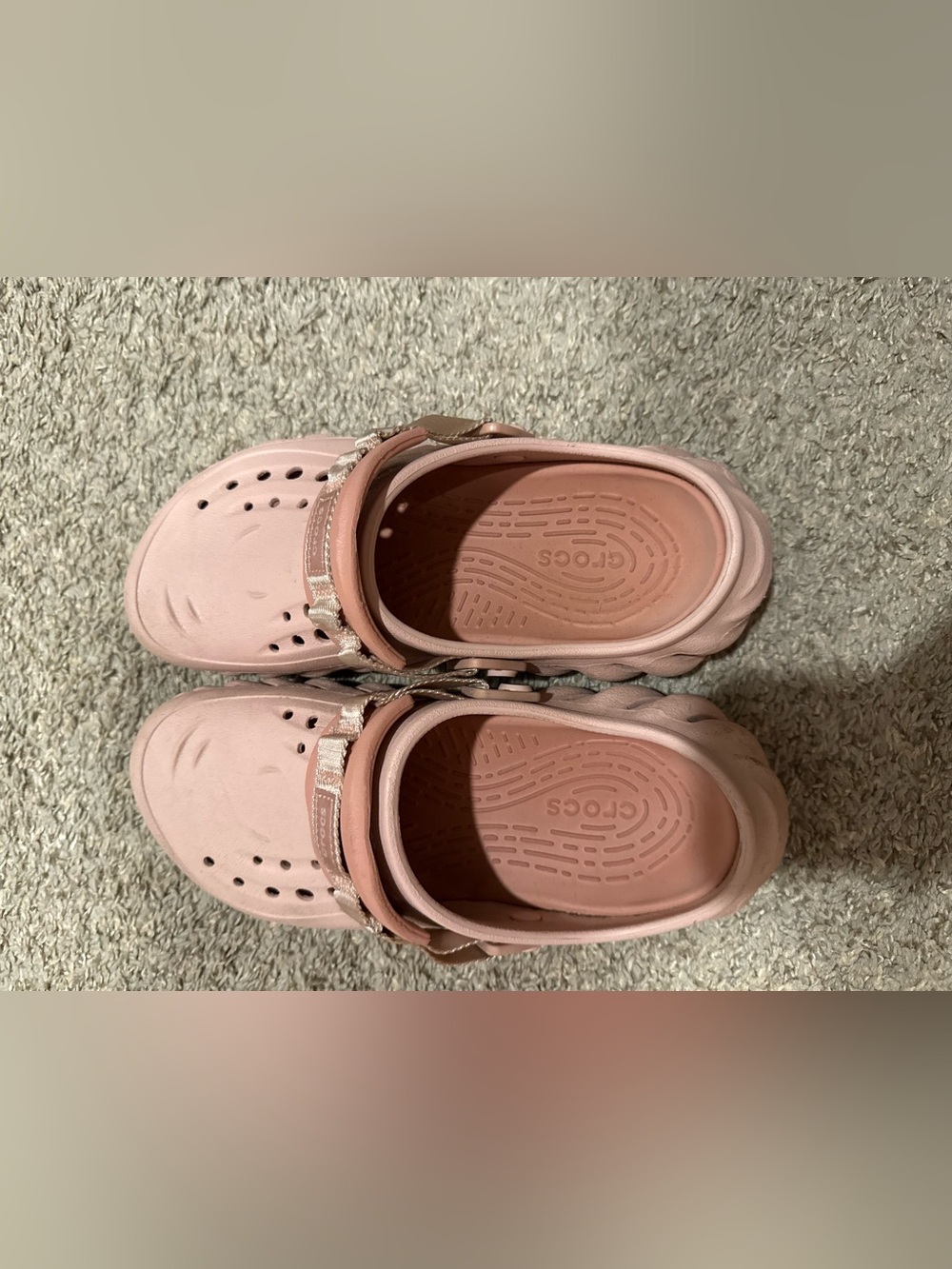 CROCS' Pink Classic Clog with  Heel Strap